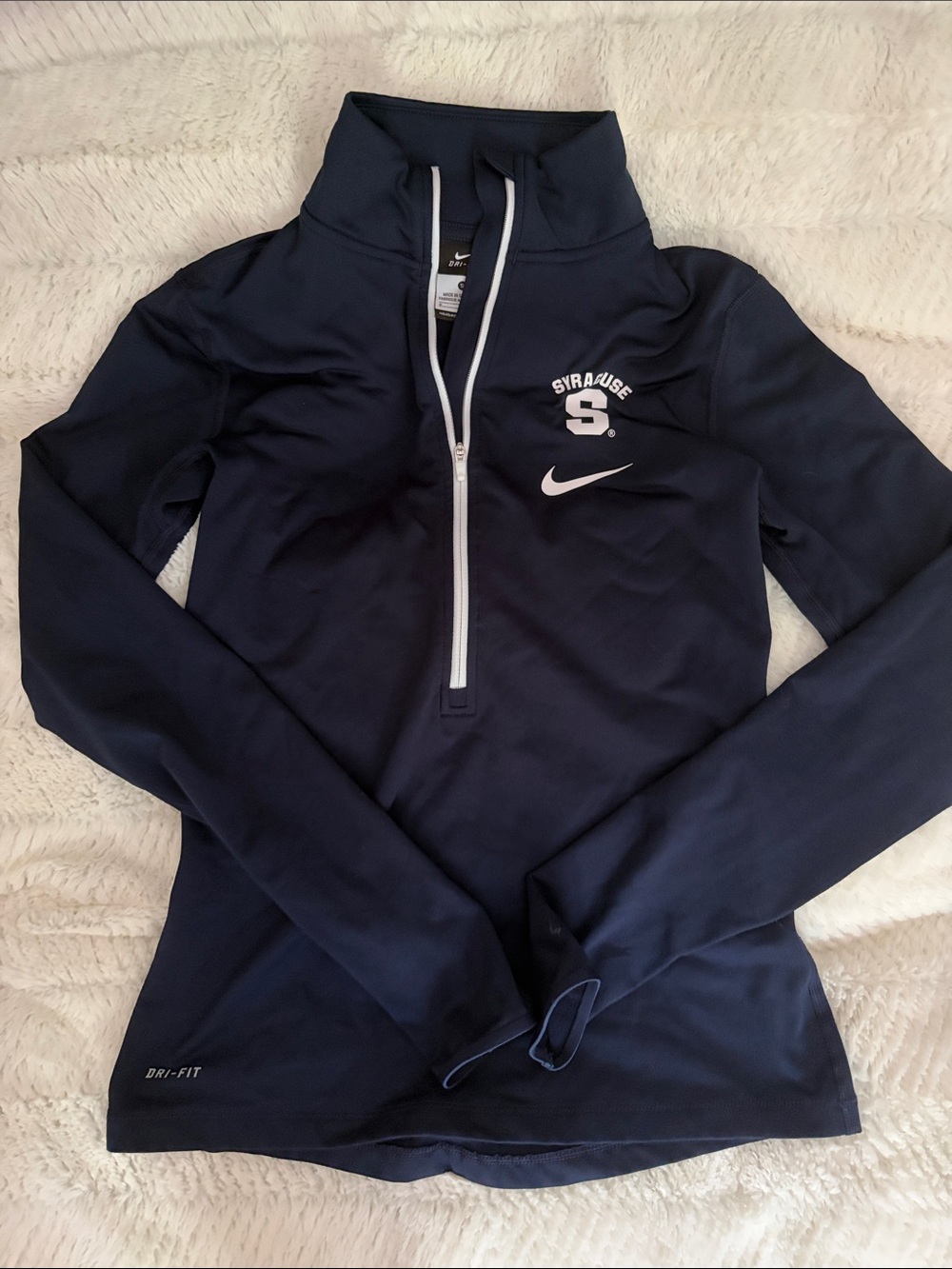 Nike Navy Syracuse Dri-FIT Half-Zip Pullover